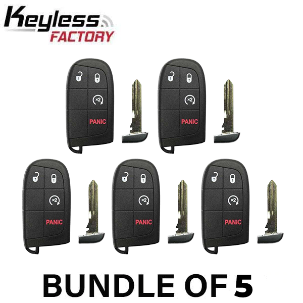 2011-2020 Dodge Chrysler / 4-Button Smart Key / PN: 68066349AF / M3N-40821302 (AFM-RSK-DDG-302-4B) (BUNDLE OF 5) - UHS Hardware