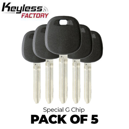 5 x 2013-2018 Toyota Scion Subaru - TOY49 Transponder Key - (Special G Chip) (Bundle of 5) - UHS Hardware