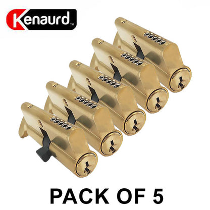 Profile Cylinder – Single Sided – Thumb Turn – US3 – Polished Brass - (SC1 Keyway) ( 2-3/4" 70mm ) (Pack of 5) - UHS Hardware