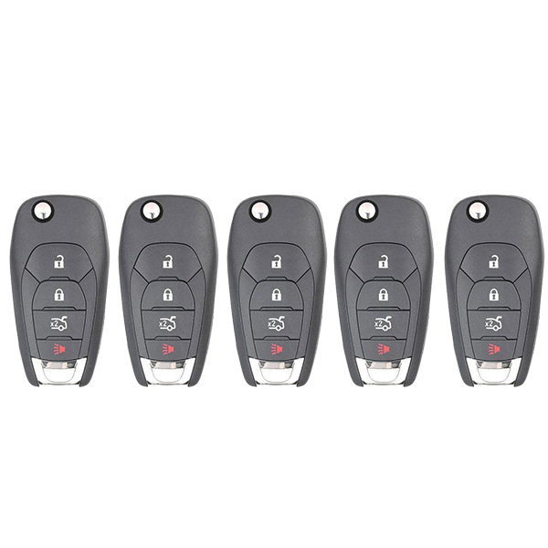2016-2019 Chevrolet Cruze / 4-Button Flip Key / PN: 13514135 /  LXP-T004 / 433 Mhz / XL8 (AFTERMARKET) (BUNDLE OF 5) - UHS Hardware