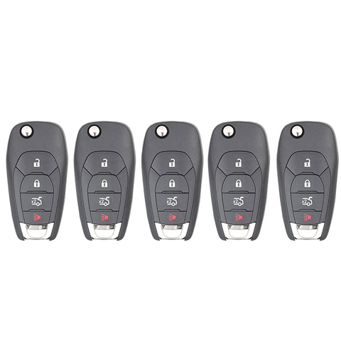 2016-2019 Chevrolet Cruze / 4-Button Flip Key / PN: 13514135 /  LXP-T004 / 433 Mhz / XL8 (AFTERMARKET) (BUNDLE OF 5) - UHS Hardware