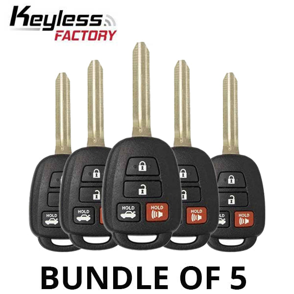 2012-2014 Toyota Camry  / 4-Button Remote Head Key / PN: 89070-06420 / HYQ12BDM (G Chip) / (AFTERMARKET) (BUNDLE OF 5) - UHS Hardware