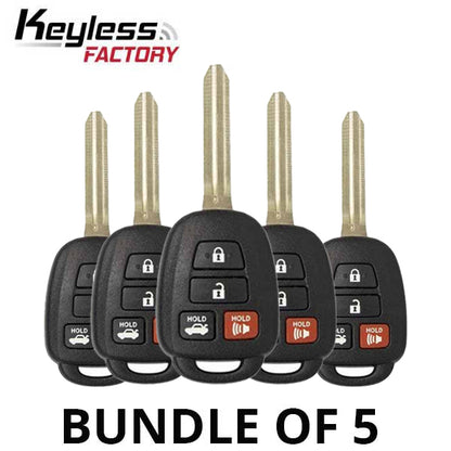 2012-2014 Toyota Camry  / 4-Button Remote Head Key / PN: 89070-06420 / HYQ12BDM (G Chip) / (AFTERMARKET) (BUNDLE OF 5) - UHS Hardware