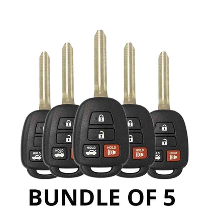 2012-2014 Toyota Camry  / 4-Button Remote Head Key / PN: 89070-06420 / HYQ12BDM (G Chip) / (AFTERMARKET) (BUNDLE OF 5) - UHS Hardware