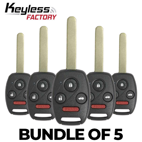5 x 2006-2013 Acura / Honda Civic / 4-Button Remote Head Key / N5F-S0084A (BUNDLE OF 5) - UHS Hardware