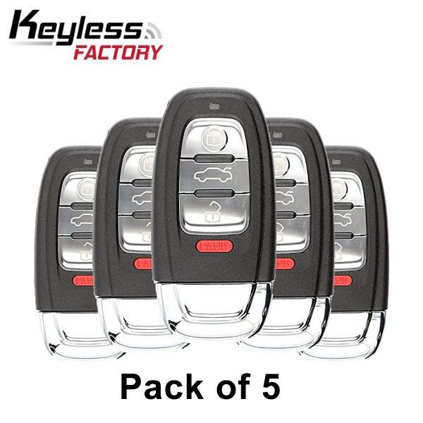 2008-2012 Audi / 4-Button Smart Key / PN: 8T0959754A / IYZFBSB802 (5 Pack) - UHS Hardware