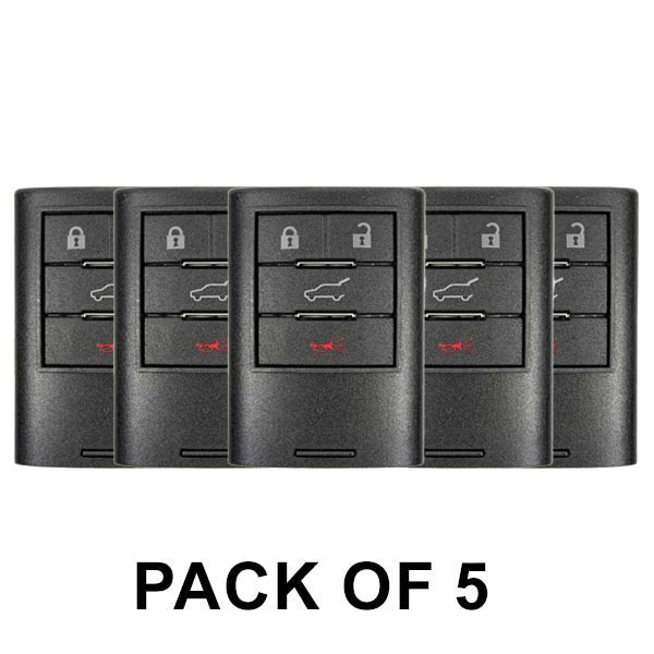 5 x 2010-2014 Cadillac CTS Wagon / 4-Button Smart Key / PN: 20940386 / M3N5WY7777A (AFTERMARKET) (Pack of 5) - UHS Hardware