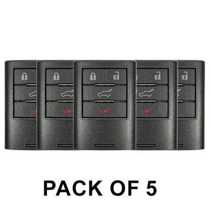 5 x 2010-2014 Cadillac CTS Wagon / 4-Button Smart Key / PN: 20940386 / M3N5WY7777A (AFTERMARKET) (Pack of 5) - UHS Hardware