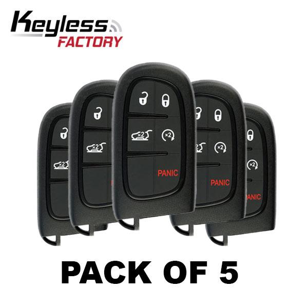 5 x 2014-2020 Jeep Cherokee / 5-Button Smart Key / GQ4-54T / (Bundle of 5) - UHS Hardware