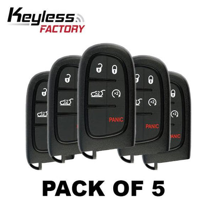 5 x 2014-2020 Jeep Cherokee / 5-Button Smart Key / GQ4-54T / (Bundle of 5) - UHS Hardware