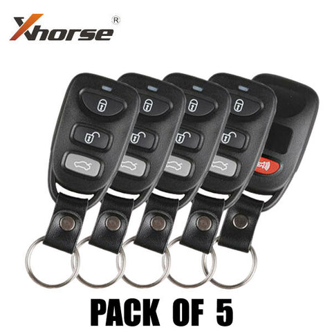 5x Hyundai Style / 4-Button Universal Remote for VVDI Key Tool (Pack OF 5) - UHS Hardware