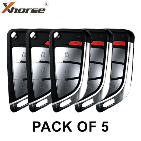 5 x Xhorse - Knife Style / 4-Button Universal Remote Flip / Smart Key for VVDI Key Tool (Pack of 5) (PRE-ORDER) - UHS Hardware