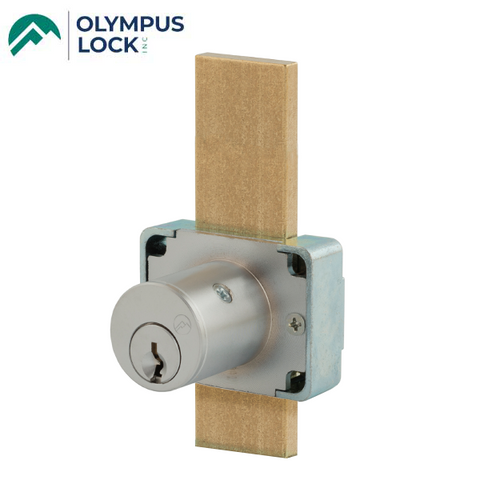 Olympus - 200DW - Drawer Deadbolt Lock - D4291 4-pin - Optional Cylinder Length - Long Bolt - Satin Chrome - Optional Keying - Grade 1 - UHS Hardware