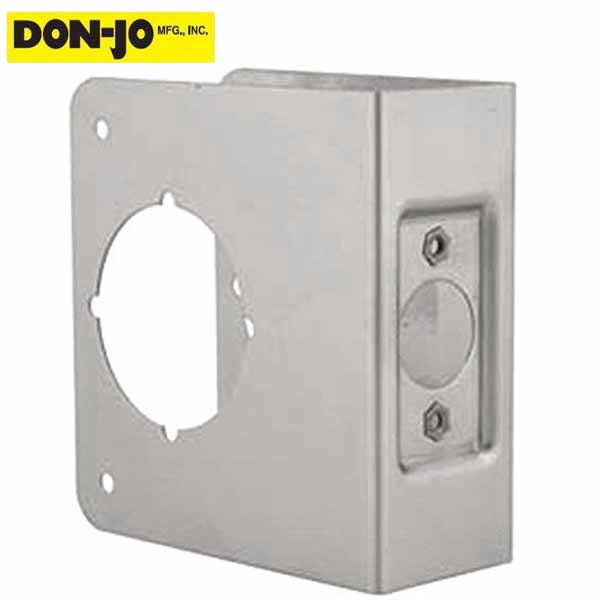Don-Jo - Wrap Plate - #81 - 2-3/4" -1-3/4" Doors - Silver (81-S-CW) - UHS Hardware