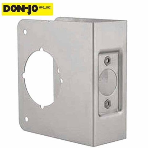 Don-Jo - Wrap Plate #61 - 2-3/8" - 1-3/4" Doors - Silver (61-S-CW) - UHS Hardware