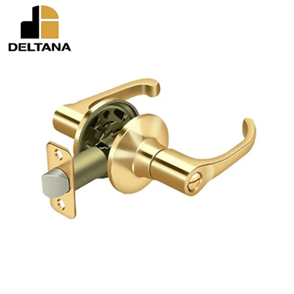 Deltana - Manchester Lever Privacy - 2-3/8" Backset - 1-3/8" - 2" Door Thickness - Universal Handing - Optional Finish