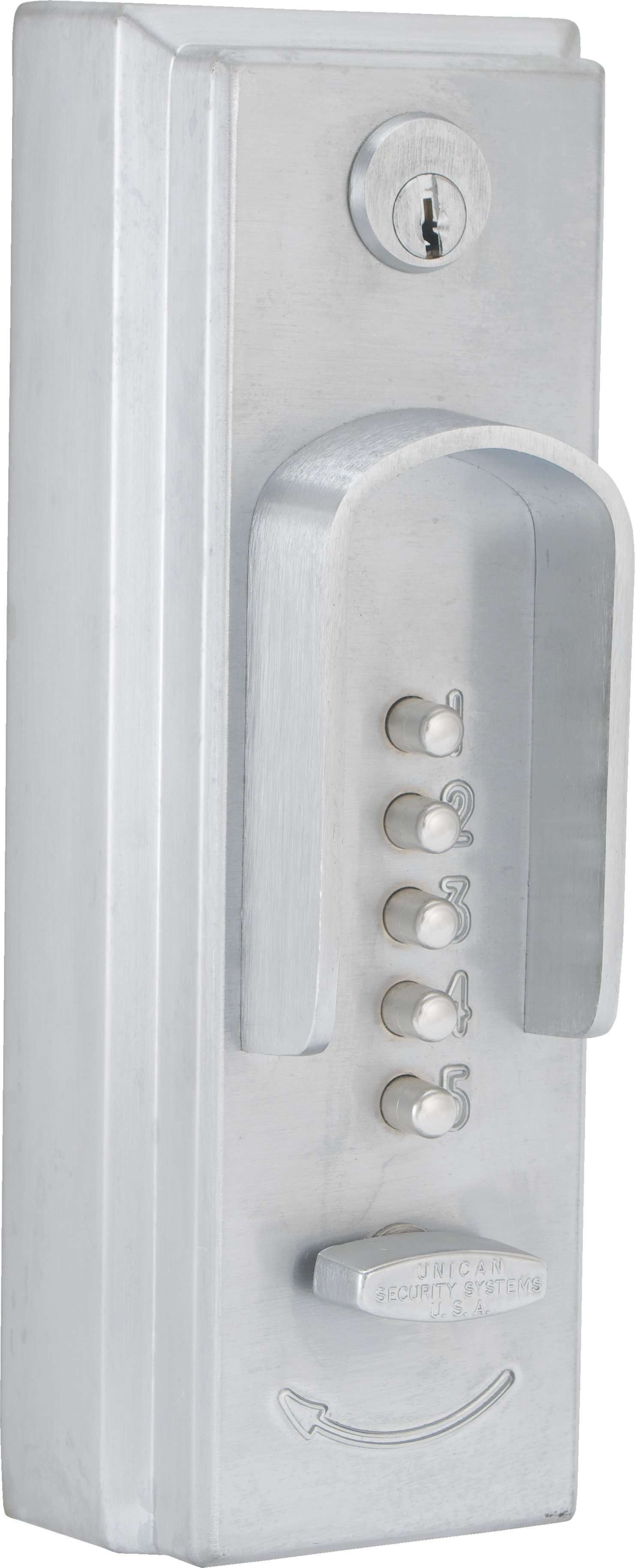 Simplex 2015 - Mechanical Pushbutton Exit Trim Lock - Combination Entry w/ Thumbturn Style Knob - 26D - Satin Chrome - UHS Hardware