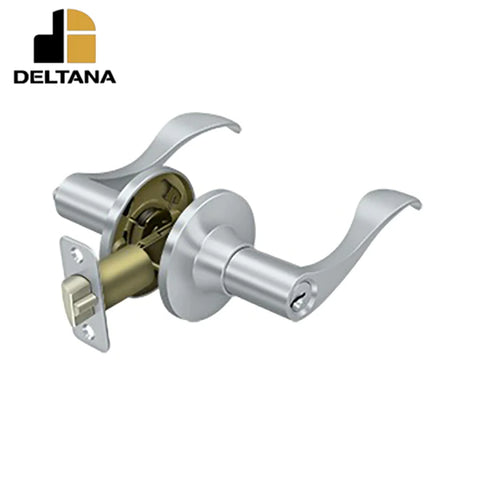 Deltana - Savanna Lever Entry - 2-3/8" Backset - 1-3/8" - 2" Door Thickness - Right Handed - Optional Finish