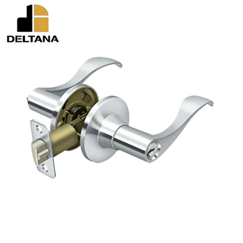Deltana - Savanna Lever Entry - 2-3/8" Backset - 1-3/8" - 2" Door Thickness - Right Handed - Optional Finish