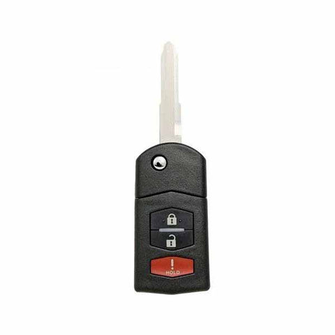 2006-2015 Mazda / 3-Button Flip Key / BGBX1T478SKE125-01 / (RK-MZ-SKE-3) - UHS Hardware