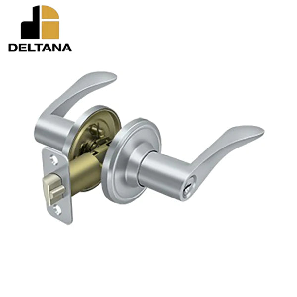 Deltana - Trelawny Lever Entry - 2-3/8" Backset - 1-3/8" - 2" Door Thickness - Right Handed - Optional Finish