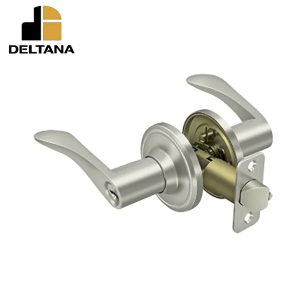 Deltana - Trelawny Lever Entry - 2-3/8" Backset - 1-3/8" - 2" Door Thickness - Left Handed - Optional Finish