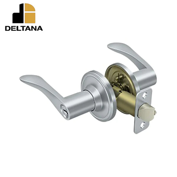 Deltana - Trelawny Lever Entry - 2-3/8" Backset - 1-3/8" - 2" Door Thickness - Left Handed - Optional Finish