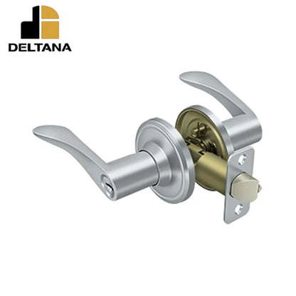 Deltana - Trelawny Lever Entry - 2-3/8" Backset - 1-3/8" - 2" Door Thickness - Left Handed - Optional Finish