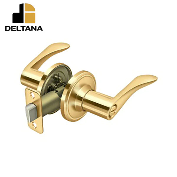 Deltana - Trelawny Lever Privacy - 2-3/8" Backset - 1-3/8" - 2" Door Thickness - Right Handed - Optional Finish