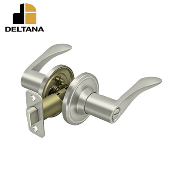 Deltana - Trelawny Lever Privacy - 2-3/8" Backset - 1-3/8" - 2" Door Thickness - Right Handed - Optional Finish