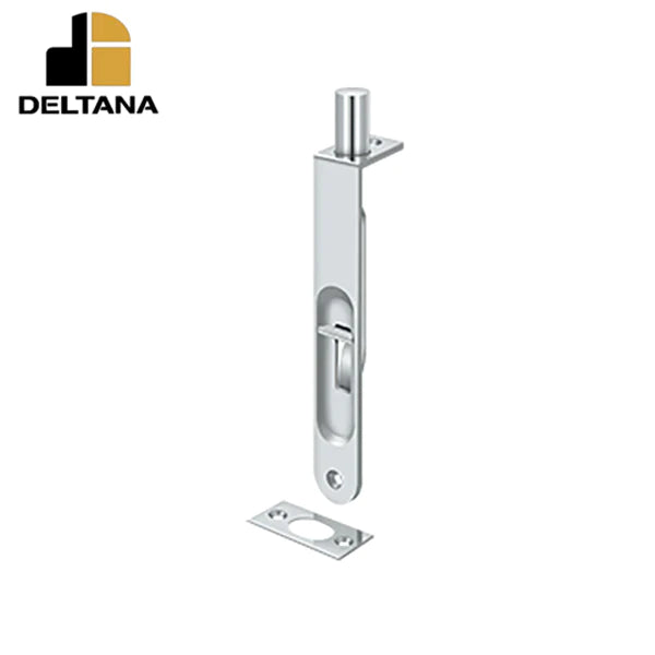 Deltana - 6" Flush Bolt - Heavy Duty Round - Optional Finish