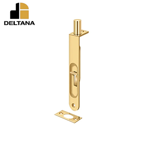 Deltana - 6" Flush Bolt - Heavy Duty Round - Optional Finish