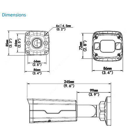 Uniview / IP Cameras / Bullet / 2.8-12mm AF Automatic Focusing and Motorized Zoom Lens / 8MP / Smart IR / IP67 / IK10 / WDR / UNV-2328SB-DZK-I0 - UHS Hardware