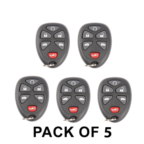 5 x 2005-2011 GM / 6-Button Keyless Entry Remote / KOBGT04A (AFTERMARKET) (Pack of 5) - UHS Hardware