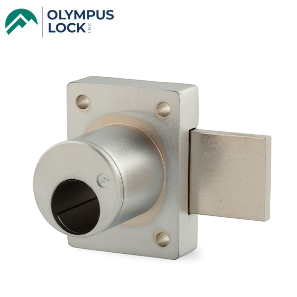 Olympus - 700LC - Cabinet Door Deadbolt Lock - Less Cylinder - Schlage Cylinder Compatible - Optional Cylinder Length - Satin Chrome - Grade 1 - UHS Hardware