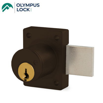 Olympus - 700S - Cabinet Door Deadbolt Lock - Key Retaining - S Series Schlage C Keyway - Optional Cylinder Length - Oil Rubbed Bronze - Optional Keying - Optional Handing - Grade 1 - UHS Hardware