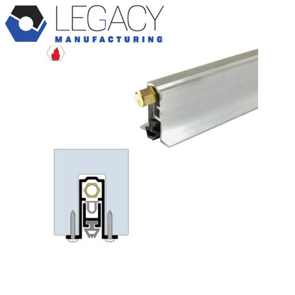 Legacy Manufacturing - 7023 - Concealed Automatic Door Bottom - 1-3/16" x 1-1/2" - Clear Anodized Aluminum - Optional Length