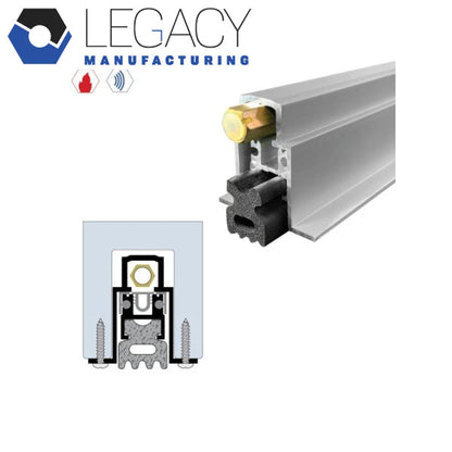 Legacy Manufacturing - 7063 - Concealed Automatic Door Bottom - 1-9/16" x 1-5/8" - Clear Anodized Aluminum - Optional Length