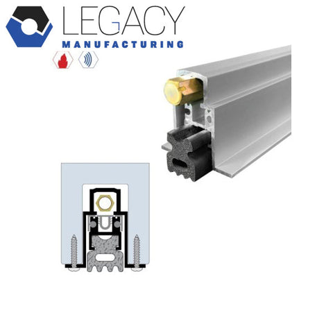 Legacy Manufacturing - 7063 - Concealed Automatic Door Bottom - 1-9/16" x 1-5/8" - Clear Anodized Aluminum - Optional Length