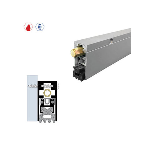 Legacy Manufacturing - 7163 - Surface Automatic Door Bottom - 29/32" x 1-15/16" - Clear Anodized Aluminum - Optional Length
