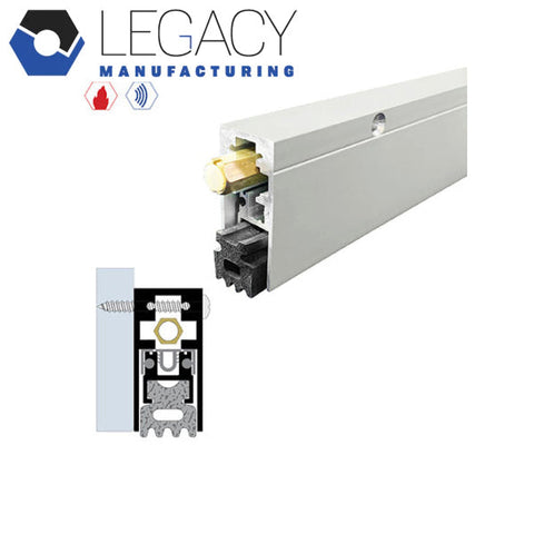 Legacy Manufacturing - 7163 - Surface Automatic Door Bottom - 29/32" x 1-15/16" - White Powder Coat - Optional Length