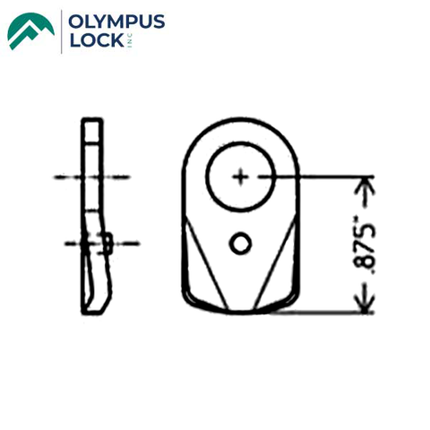 Olympus - 720 series - 3-1 - 0.875" Short cam for inverted function - UHS Hardware