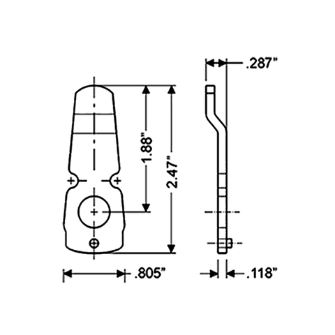 Olympus - 720 series - 3-2 - 2.47" Offset cam for vertical function - UHS Hardware