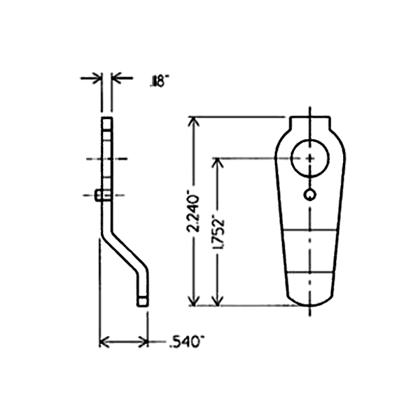 Olympus - 720 series - 3-3 - 2.24" Offset cam for inverted function - UHS Hardware
