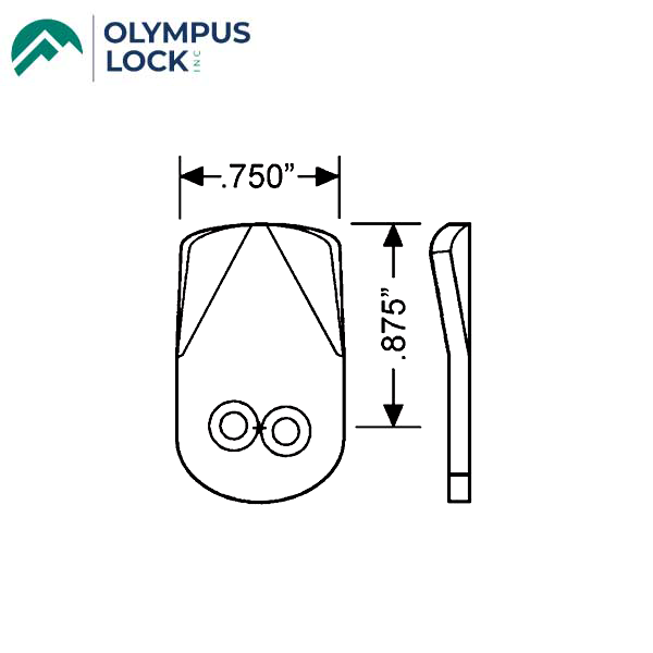 Olympus - 720 series - 3-D1 - 0.875"  Short direct drive cam - UHS Hardware