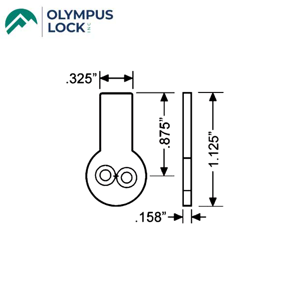 Olympus - 720 series - 3-SC1 - 0.875"  Switch direct drive cam - UHS Hardware