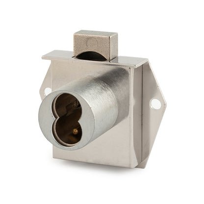 Olympus - 725M - IC Core Mortise Deadbolt Drawer Lock - BEST SFIC - 1-1/16" to Cylinder Length - Standard Length Bolt - Satin Chrome - Optional Handing - Optional Key Retaining - Grade 1 - UHS Hardware