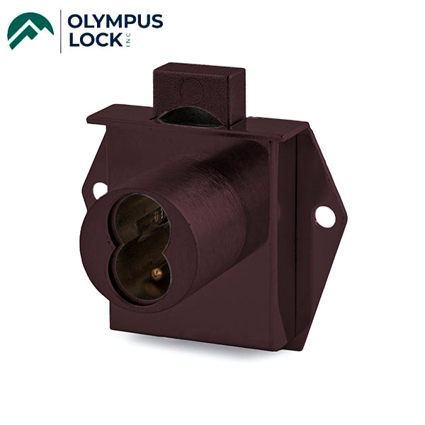 Olympus - 725M - IC Core Mortise Deadbolt Drawer Lock - BEST SFIC - 1-1/16" to Cylinder Length - Standard Length Bolt - Oil Rubbed Bronze - Optional Handing - Optional Key Retaining - Grade 1 - UHS Hardware