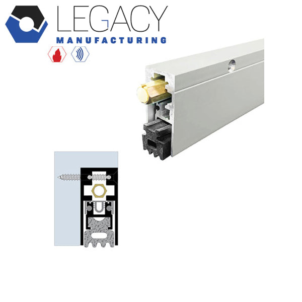 Legacy Manufacturing - 7263 - Semi-Mortised Automatic Door Bottom - 29/32" x 1-15/16" - White Powder Coat - Optional Length