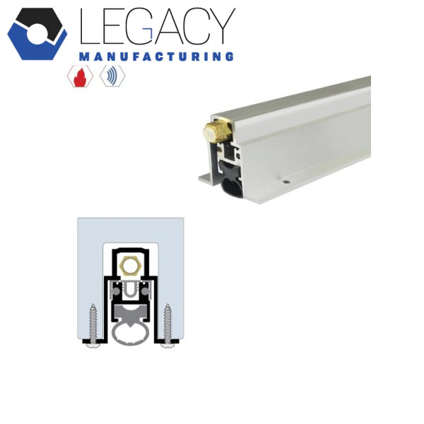 Legacy Manufacturing - 7463 - Concealed Automatic Door Bottom - 1-9/16" x 1-5/8" - Clear Anodized Aluminum - Optional Length